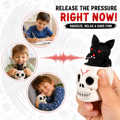 6Pcs Halloween Skull Stress Balls-Skull Squeeze Toy with Relieves Stress Nirvana Guru