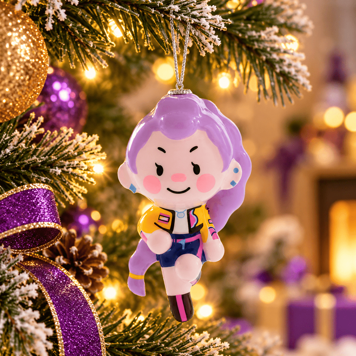 KPop Demon Hunters HUNTR/X Holiday Ornament Collection – Rumi, Mira & Zoey Character Tree Decorations, Complete 3-Piece Set