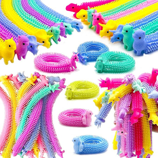 30 Pack Stretchy Strings Fidget Toys - Vibrant Sensory Toys Bulk for Kids and Adults Stress Relief - Anti-Anxiety Autism Toys - Perfect for Children's Day, Birthday Gifts, Party Favors nirvanaguru