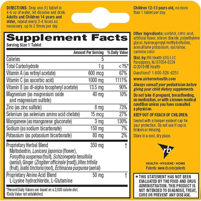 Airborne Very Berry Effervescent Tablets, 10 Count - 1000mg of Vitamin C - Immune Support Supplement (Packaging May Vary) (Pack of 3) Nirvana Guru