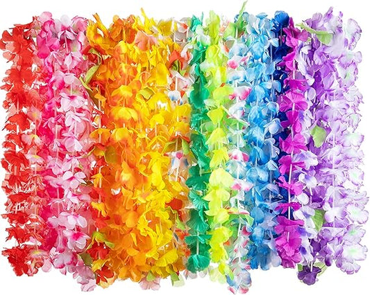 Joyin Toy 36 Counts Hawaiian Leis Bulk, Tropical Flower Lei Hawaiian Lei Beach Hawaii Luau Party Favors Decoration Birthday Party Supplies(3 Dozen) nirvanaguru