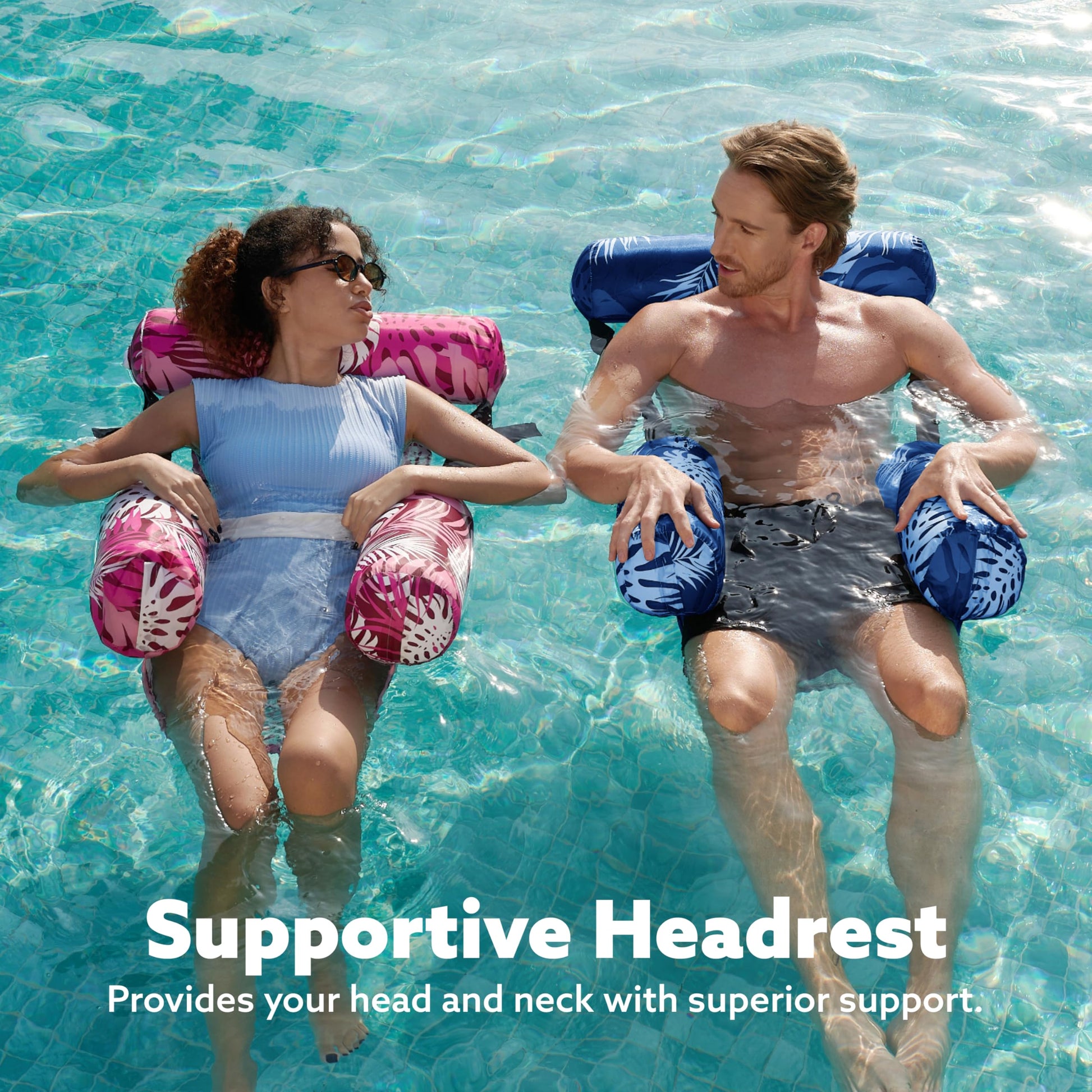 SLOOSH Inflatable Pool Floats Adult,2 Packs Floating Lounge Chairs,Blow up Pool Noodles for Adult Heavy Duty,Floating Chair for Party Summer Water Beach Lake Fun Nirvana Guru