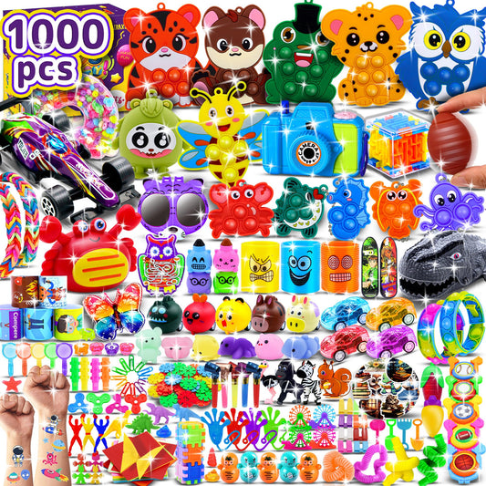 1000 PCS Party Favors for Kids, Bulk Fidget Toys,Goodie Bags Stuffers, Treasure Box Toy for Classroom Prizes, Birthday Gifts, Stocking Pinata Filler Stuffers Nirvana Guru