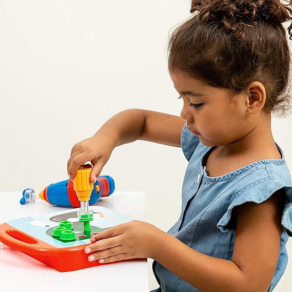 Educational Insights Design & Drill ABCs & 123s - Construction Toys & Toddler Tools, Kids Tool Set with Real Electric Drill Toy, Preschool Learning Activities, Building Kits and Gifts for Ages 3+ nirvanaguru