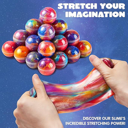 JOYIN Slime Party Favors, 36 Pack Galaxy Slime Ball - Stretchy, Non-Sticky, Mess-Free, Stress Relief, and Safe - Toys for Girls and Boys - Classroom Reward, Party Supplies nirvanaguru
