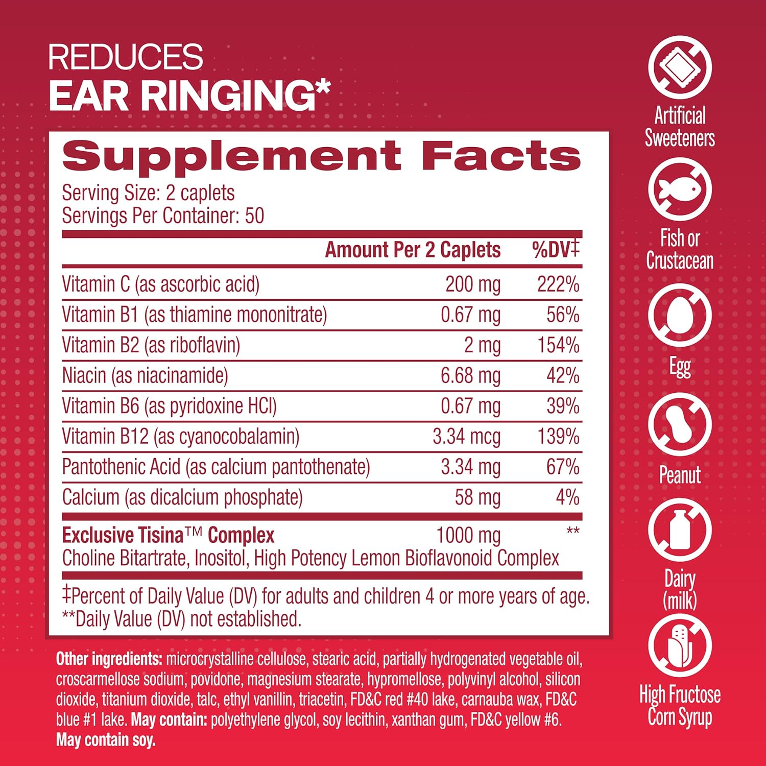 Lipo-Flavonoid Plus Tinnitus Relief - Doctor-Recommended for Ringing Ears - Clinically-Proven Lemon Bioflavonoid Complex with Vitamins C, B1, B2, B6, B12, & Calcium - 100 Caplets Nirvana Guru