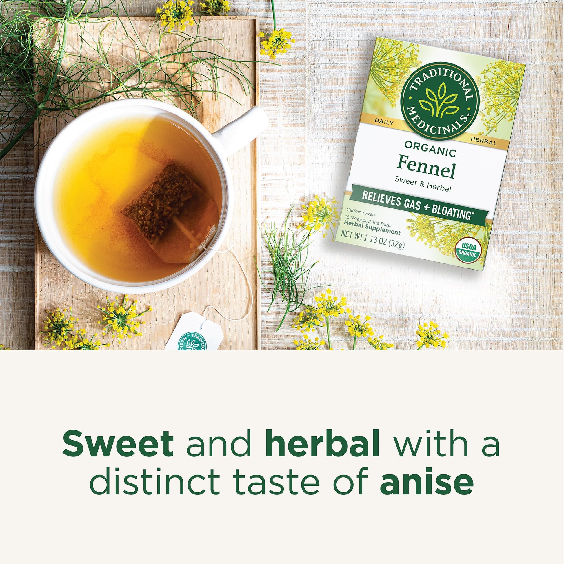 Traditional Medicinals Organic Fennel Tea, 16 Count - Nirvana Guru