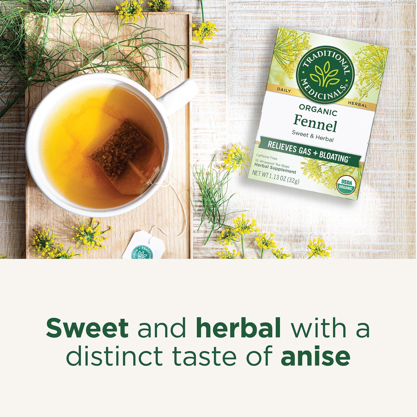 Traditional Medicinals Organic Fennel Tea, 16 Count - Nirvana Guru