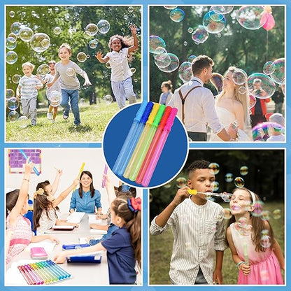 JOYIN 14.6’’ Big Bubble Wands for Kids, 6 PCS Bubble Wand with Refill Solution for Summer Toy Party Favor, Outdoors Toy Activity, Easter Basket Stuffers, Birthday Gift nirvanaguru