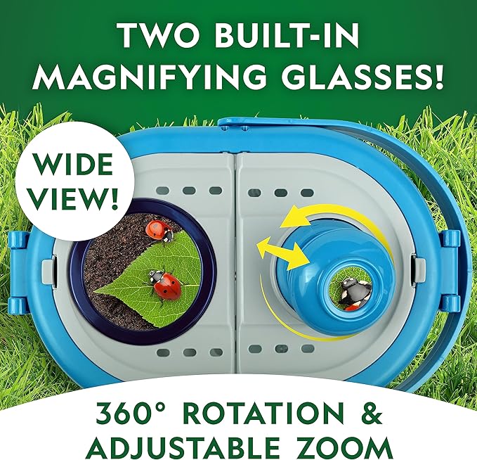 National Geographic Bug Catcher Kit for Kids - Kids Bug Habitat with Magnified Viewer, Bug Catcher, Tweezers & Learning Guide, Insect Habitat, Outdoor Toys, Kids Bug Catching Kit, Bug Box nirvanaguru