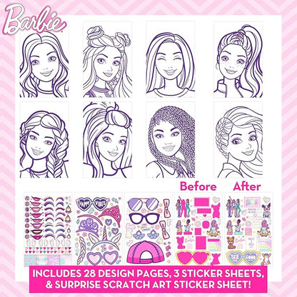 Horizon Group USA Barbie Magazine - Create Hair & Makeup Looks with 130+ Stencils, 180+ Stickers, Crayons & Pretend Makeup nirvanaguru