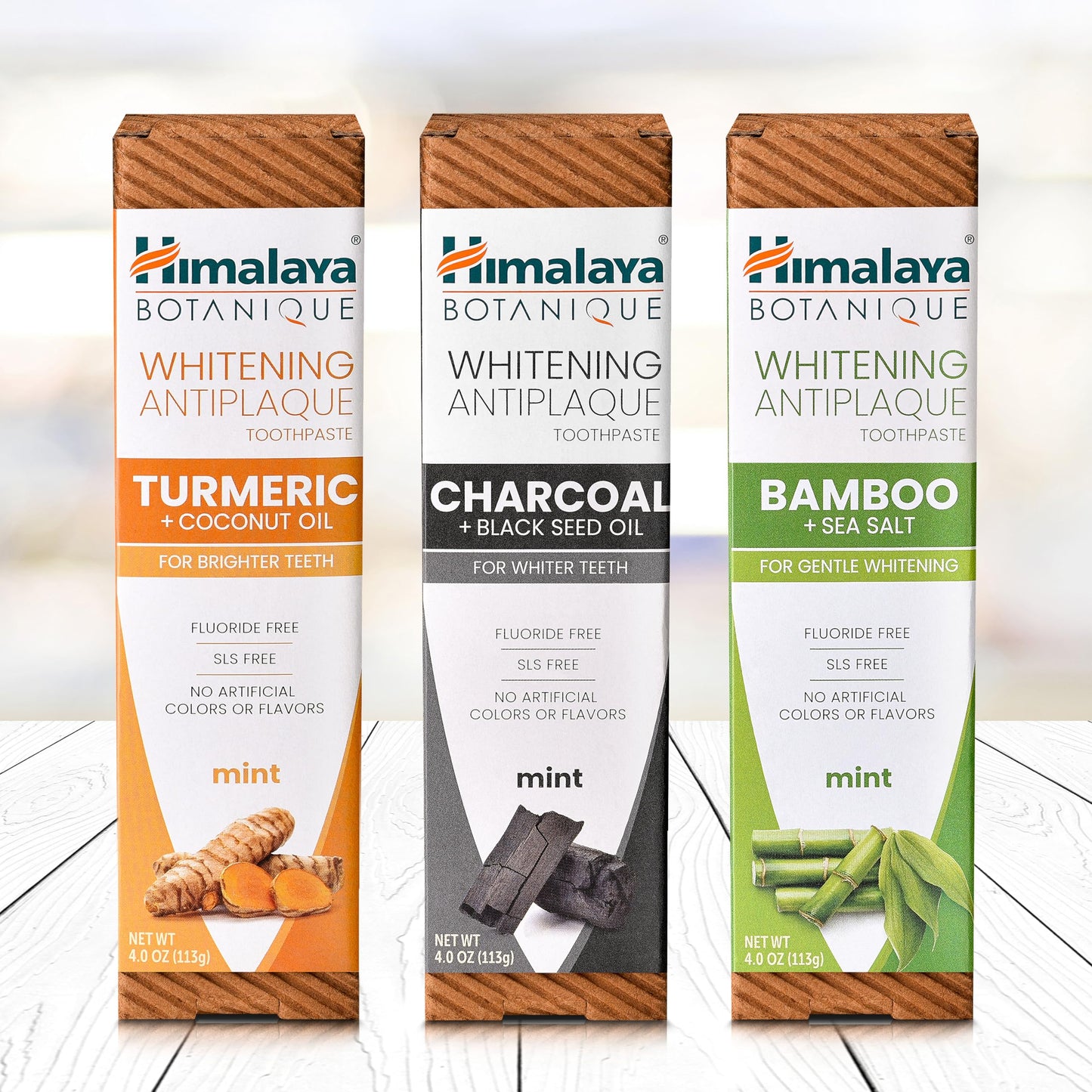 Himalaya Botanique Whitening Antiplaque Toothpaste with Charcoal + Black Seed Oil, Fluoride Free, for Whiter Teeth, 4 oz, 2 Pack… - Nirvana Guru
