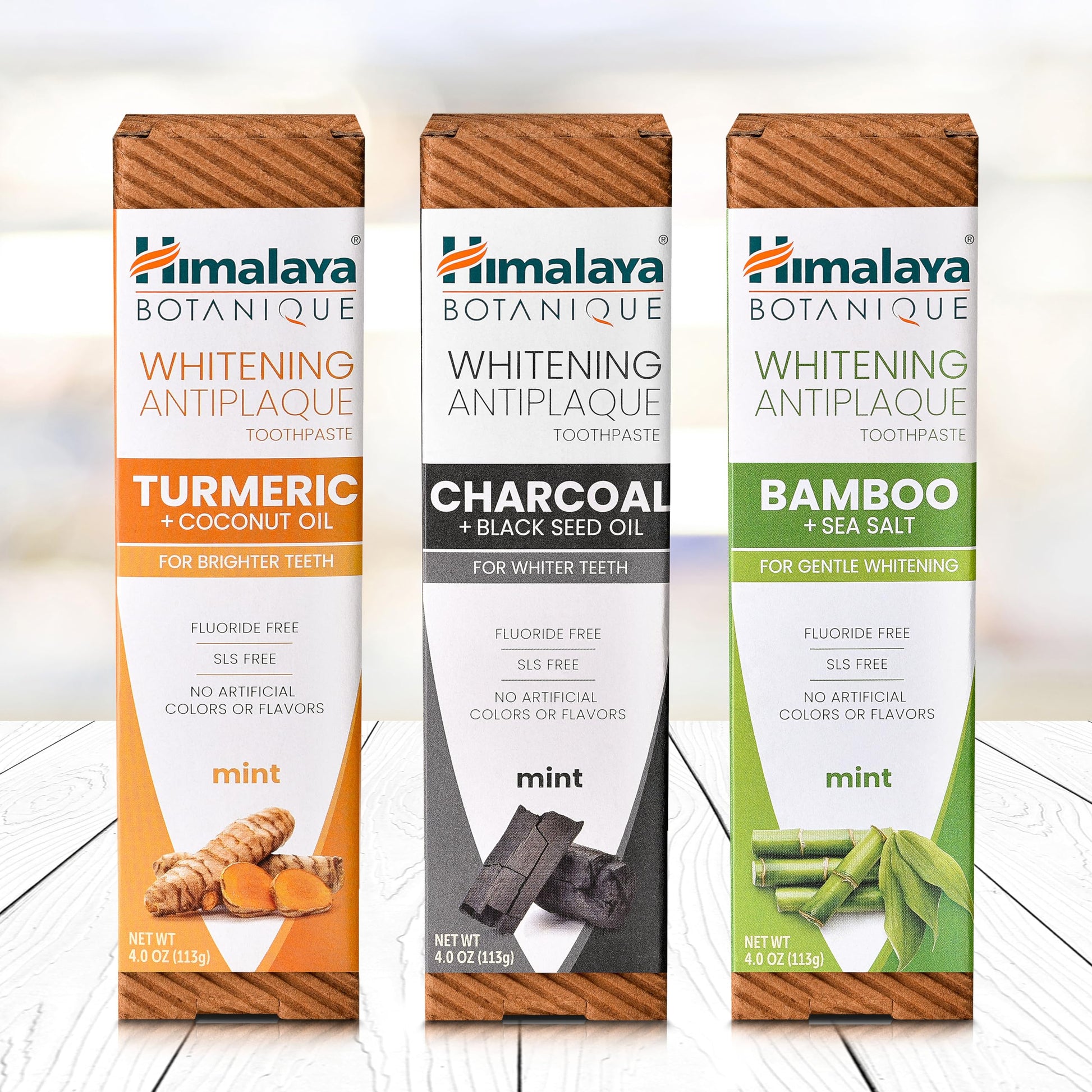 Himalaya Botanique Whitening Antiplaque Toothpaste with Charcoal + Black Seed Oil, Fluoride Free, for Whiter Teeth, 4 oz, 2 Pack… - Nirvana Guru