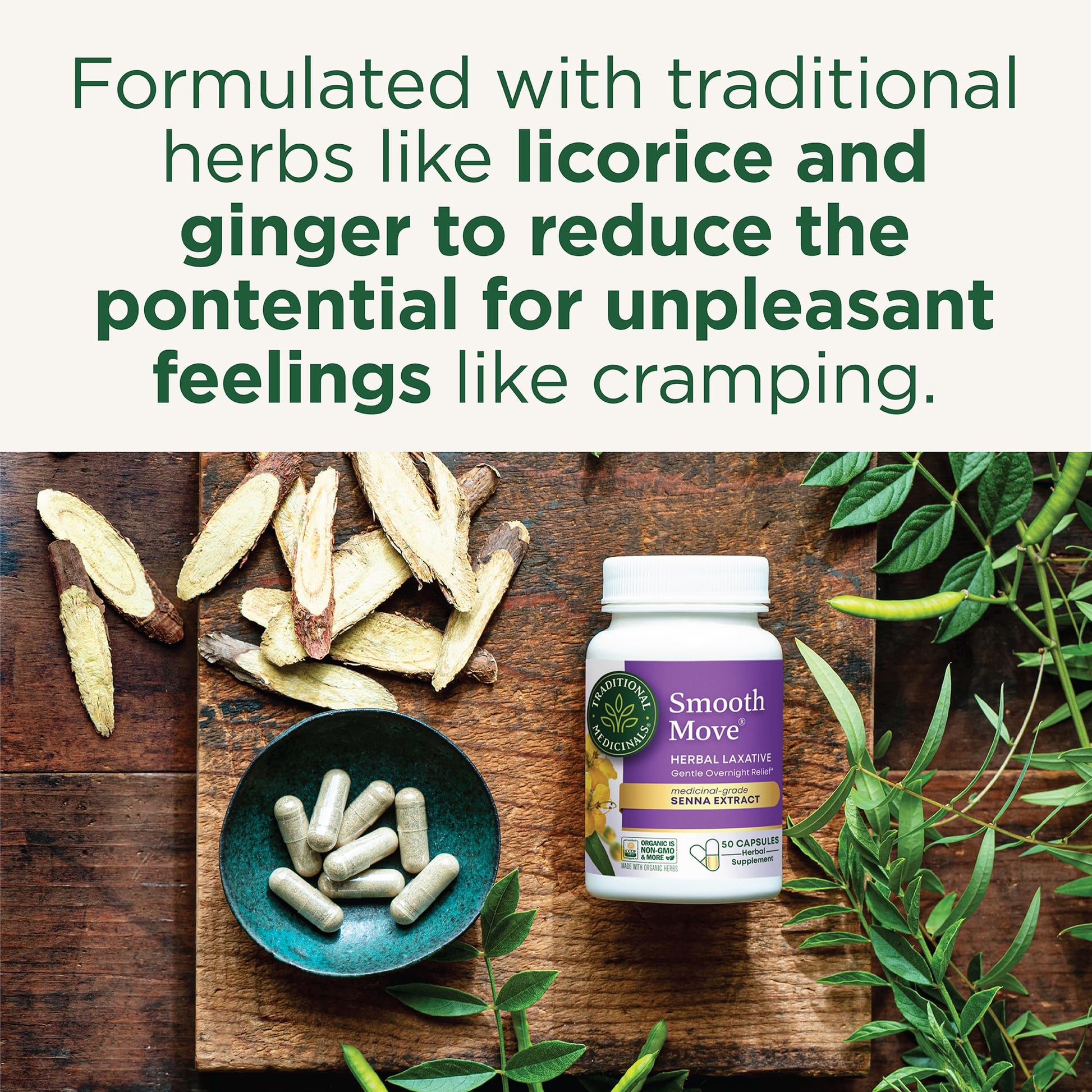 Traditional Medicinals Tea, Organic Smooth Move Peppermint, Relieves Occasional Constipation, Senna, 16 Tea Bags - Nirvana Guru
