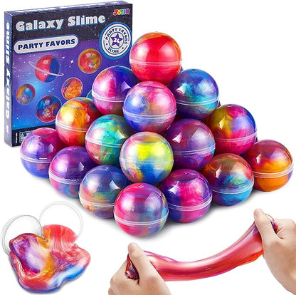 JOYIN Slime Party Favors, 24 Pack Galaxy Slime Ball - Stretchy, Non-Sticky, Mess-Free, Stress Relief, and Safe - Toys for Girls and Boys - Classroom Reward, Party Supplies nirvanaguru