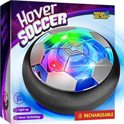 Hover Soccer Light-Up Ball, Indoor Toy Games Gifts for Birthday, Kids, Boys for Age 6, 7, 8, 9, 10, 11, 12 Years Old, Single nirvanaguru