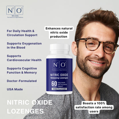 Nitric Oxide Lozenges - 60 Count - Nitric Oxide Supplement for Heart Health, Circulation, Energy, Blood Flow, Oxygenation, Healthy Blood Pressure, Cardiovascular Support for Men & Women Nirvana Guru