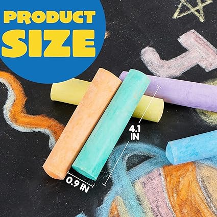 160 PCS Sidewalk Chalks Set Non-Toxic Washable Jumbo Chalk for Outdoor Art Play, Painting on Chalkboard, Blackboard and Playground Nirvana Guru