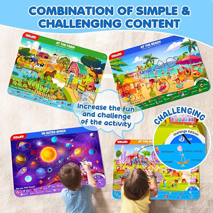 Search and Find Activity Books for Kids Ages 3-5, Toddler Travel Games Toys for Car Airplane, Road Trip Activities for Kids Games 4-8, Preschool Learning Activities, Educational Seek Birthday Gifts nirvanaguru