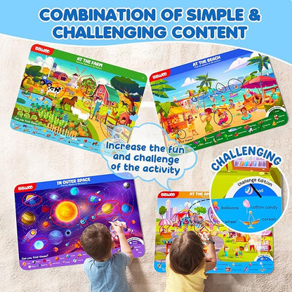 Search and Find Activity Books for Kids Ages 3-5, Toddler Travel Games Toys for Car Airplane, Road Trip Activities for Kids Games 4-8, Preschool Learning Activities, Educational Seek Birthday Gifts nirvanaguru