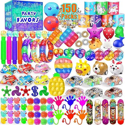 Party Favors for Kids 8-12 4-8, 150-Pack Fidget Toys Bulk, Treasure Box Toys for Classroom, Stocking Stuffers Goodie Bags, Classroom Prizes, Birthday Holiday for Boys Girls nirvanaguru