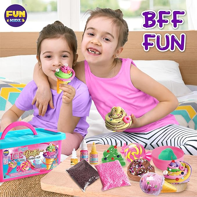 Gift Butter Slime Kit for Girls 10-12, FunKidz Ice Cream Soft Slime Making Kit Ages 8-12 Kids Slime Toys Ideal Birthday Party Present nirvanaguru