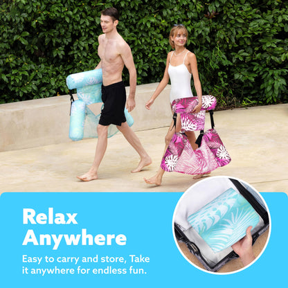 SLOOSH Inflatable Pool Floats Adult,2 Packs Floating Lounge Chairs,Blow up Pool Noodles for Adult Heavy Duty,Floating Chair for Party Summer Water Beach Lake Fun Nirvana Guru