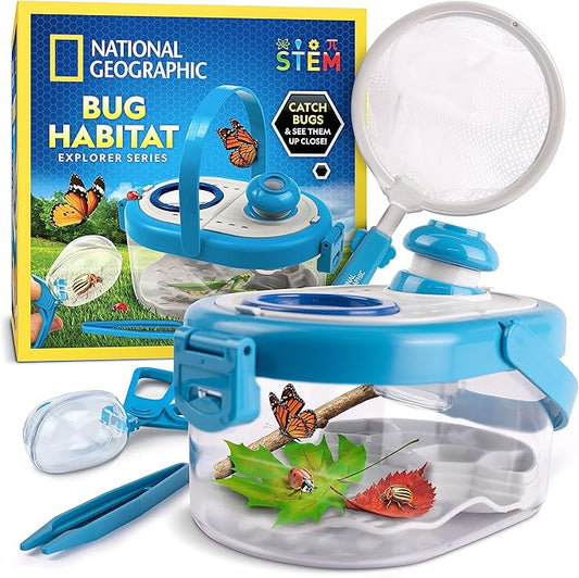 National Geographic Bug Catcher Kit for Kids - Kids Bug Habitat with Magnified Viewer, Bug Catcher, Tweezers & Learning Guide, Insect Habitat, Outdoor Toys, Kids Bug Catching Kit, Bug Box nirvanaguru