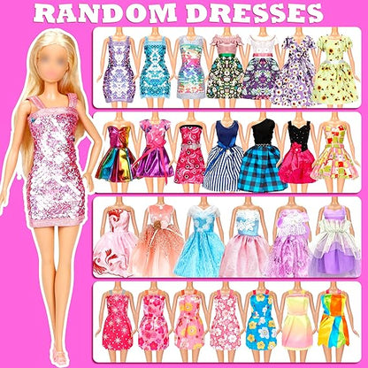 71 Pcs Doll Clothes and Accessories, 5 Wedding Gowns 9 Fashion Dresses 3 Tops 3 Pants 3 Bikini Swimsuits 20 Shoes for 11.5 inch Doll Christmas Stocking Stuffers Girls Gift Age 5-7 8-10 nirvanaguru