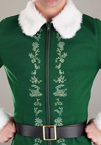 Authentic Buddy The Elf Costume for Adults, Elf Movie Outfit for Men, Christmas Cosplay Holiday Dress-Up nirvanaguru