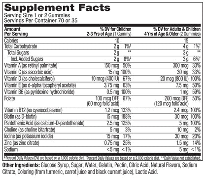 OLLY Kids Multivitamin Gummy Worms, Overall Health and Immune Support, Vitamins and Minerals A, C, D, E, Bs and Zinc, Chewable Supplement, Sour Fruit Punch, 45 Day Supply (70 Count) Nirvana Guru