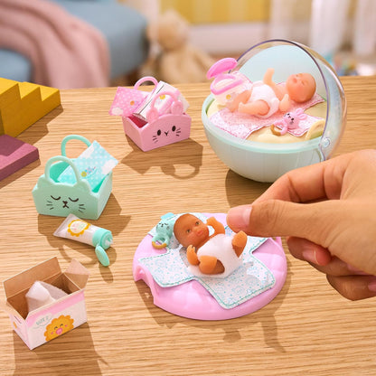 MGA's Miniverse Make It Mini Real Baby Nurture - Blind Packaging - Baby Care Themed Mini Collectibles - 8 Styles Including Rare Twins - Collectors, 8+ MINIVERSE