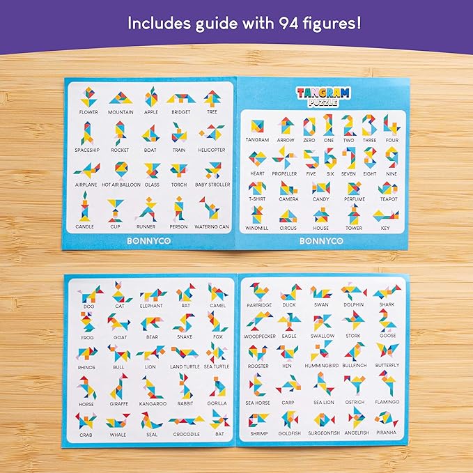 Tangram Puzzle Wooden Pack 30 Kids Party Favors - BONNYCO | Goodie Bags Stuffers for Kids 3-5 4-8, Return Gifts for Birthday Party Goody Bag Stuffers | Pinata Filler Toys Bulk Classroom Prizes Rewards nirvanaguru