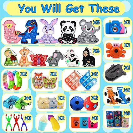 Kiss Monkey 640 PCS Prize Treasure Box Toys for Classroom, Party Favors for Kids, Fidget Toys Bulk, Goodie Bags Stuffers for Kids, Birthday Gifts, Pinata Stuffers, Carnival Prizes Nirvana Guru