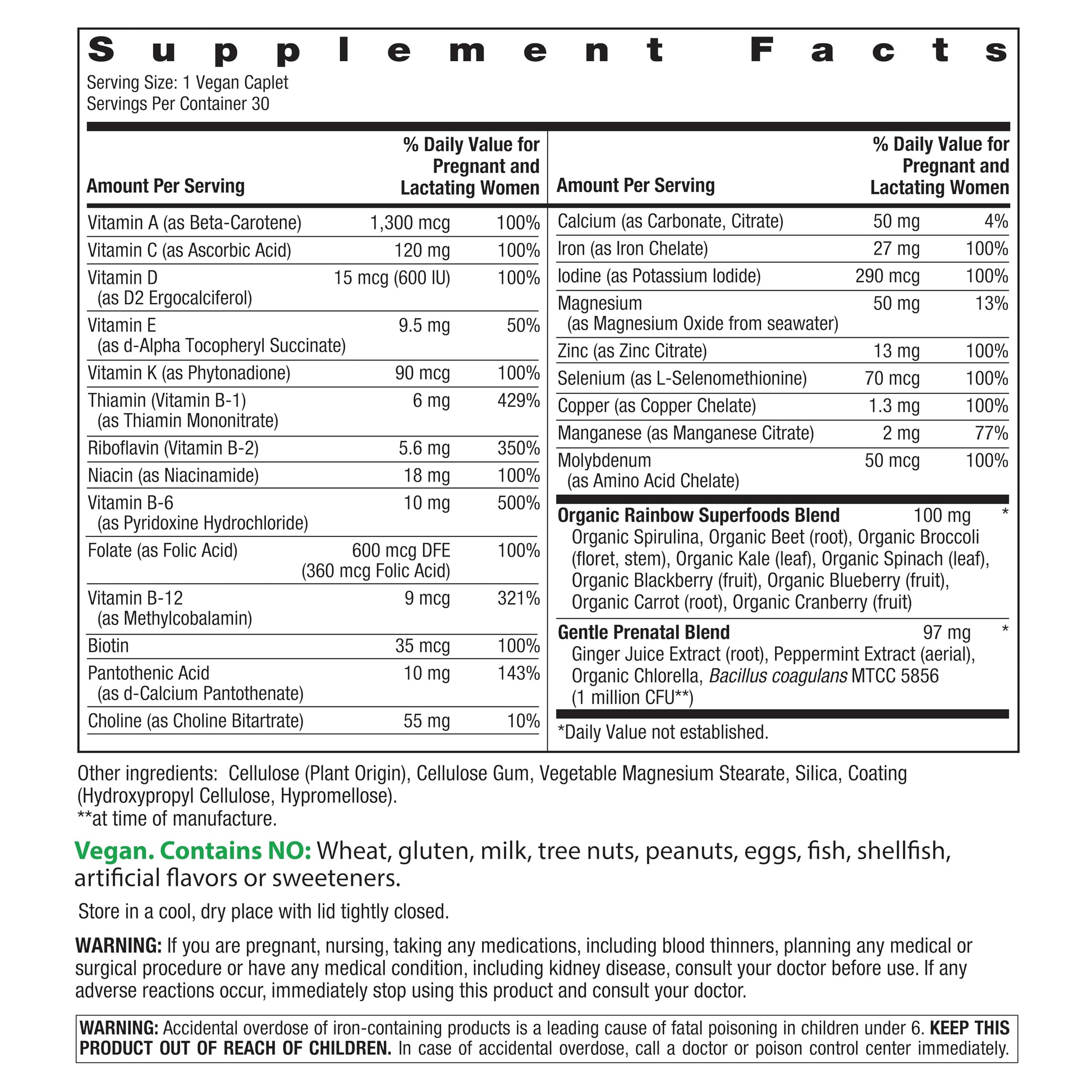 Rainbow Light Prenatal One High Potency Daily Multivitamin with Folate, Ginger and Probiotics; Supports Mom and Baby from Conception to Nursing; Vegan, 150 Tablets,* Pack May Vary Nirvana Guru