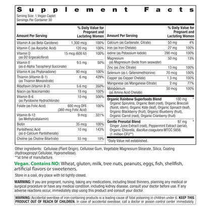 Rainbow Light Prenatal One High Potency Daily Multivitamin with Folate, Ginger and Probiotics; Supports Mom and Baby from Conception to Nursing; Vegan, 150 Tablets,* Pack May Vary Nirvana Guru