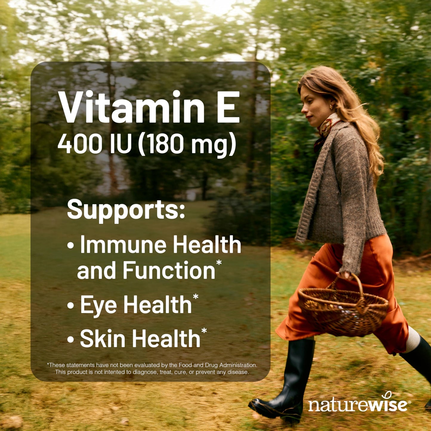 NatureWise Vitamin E 400 IU Softgels (180mg DL-Alpha) - Dairy, Gluten & Soy Free - Antioxidant-Rich Dietary Supplement for Skin, Heart, and Immune Health Support - 4-Month Supply, 120 Count Nirvana Guru
