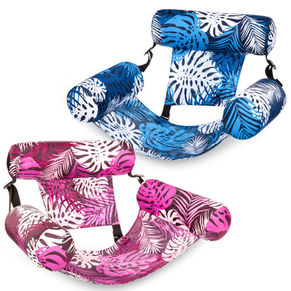 SLOOSH Inflatable Pool Floats Adult,2 Packs Floating Lounge Chairs,Blow up Pool Noodles for Adult Heavy Duty,Floating Chair for Party Summer Water Beach Lake Fun Nirvana Guru