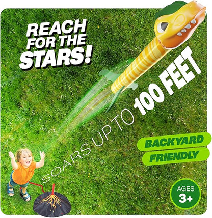 Dinosaur Toy Rocket Launcher for Kids - Toys for Kids 3-5 5-7 4-6 - Outdoor Toys for Kid Ages 4-8 - 3 4 Year Old Boy Birthday Gift - Gifts for Boys Age 3 4 5 6 Years - Outside Toy for Toddlers nirvanaguru