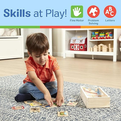 Melissa & Doug Self-Correcting Alphabet Wooden Puzzles with Storage Box (52 pcs) ABC Puzzles, Wooden Alphabet Puzzle for Kids Ages 4+ nirvanaguru