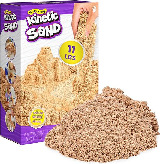 Kinetic Sand, 11lb (5kg) Natural Brown Play Sand, Mega Box for Arts and Crafts, Sandbox (Packaging May Vary), Moldable Sensory Toys for Ages 3 and up Nirvana Guru