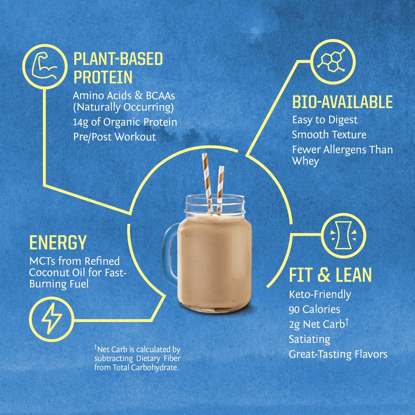 Organic Plant Based Protein Powder | Vegan Organic Protein Powder Vanilla Flavored with BCAA Amino Acids & Hemp Seed Pea Blend | Non-GMO Soy Dairy Filler & Gluten Free (Vanilla, 32 Servings) - Nirvana Guru