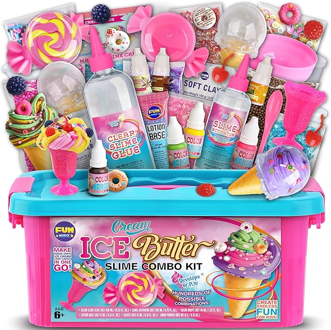 Gift Butter Slime Kit for Girls 10-12, FunKidz Ice Cream Soft Slime Making Kit Ages 8-12 Kids Slime Toys Ideal Birthday Party Present nirvanaguru