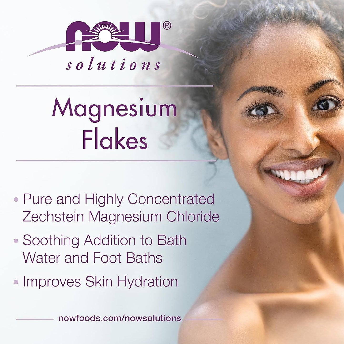 NOW Foods Solutions, Magnesium Flakes, 100% Pure, from the Ancient Zechstein Seabed, Highly Concentrated, 54-Ounce - Nirvana Guru