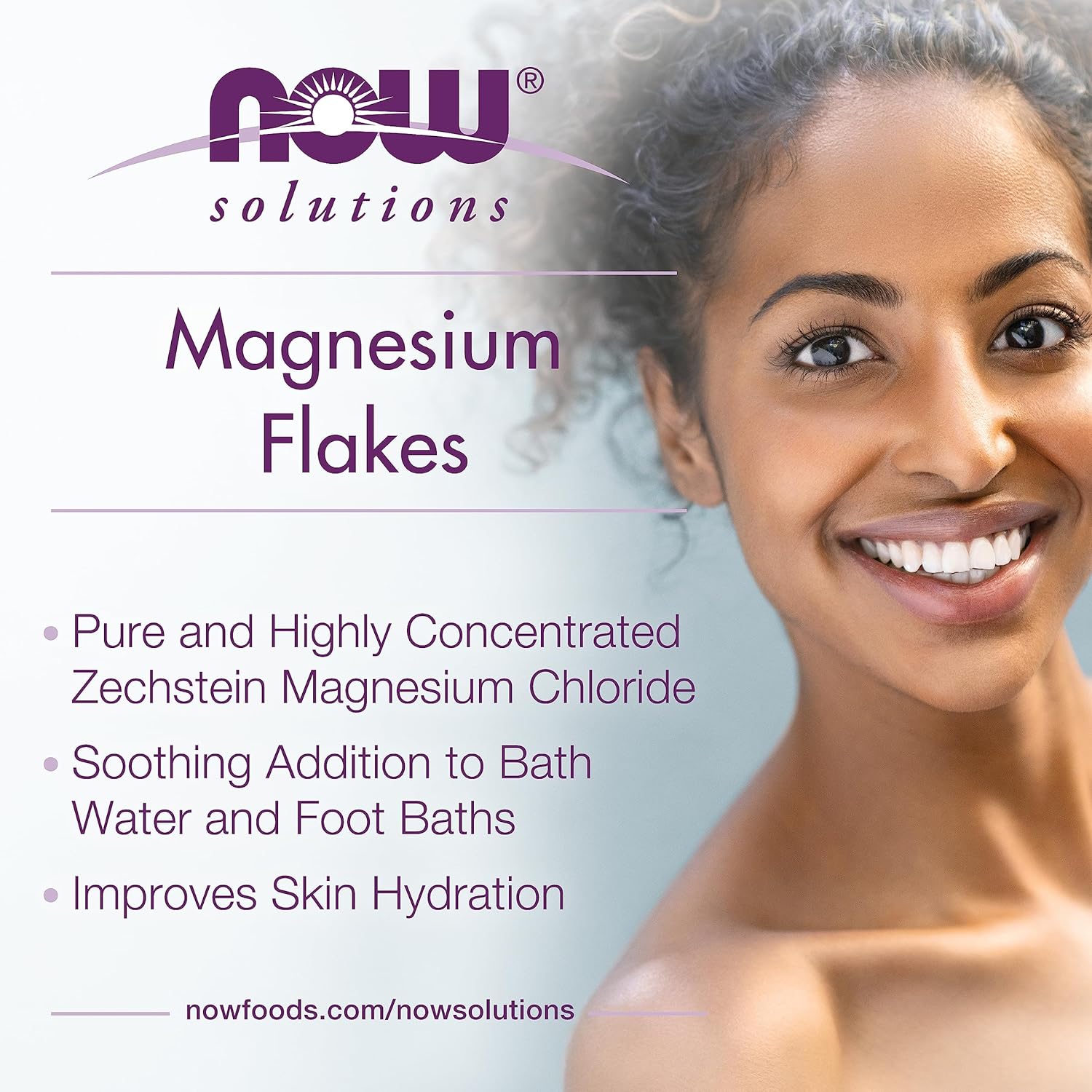 NOW Foods Solutions, Magnesium Flakes, 100% Pure, from the Ancient Zechstein Seabed, Highly Concentrated, 54-Ounce - Nirvana Guru