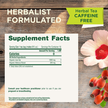 Traditional Medicinals Organic Red Clover, Caffeine Free, 16 Wrapped Tea Bags, 1.13 oz (32 g) - Nirvana Guru