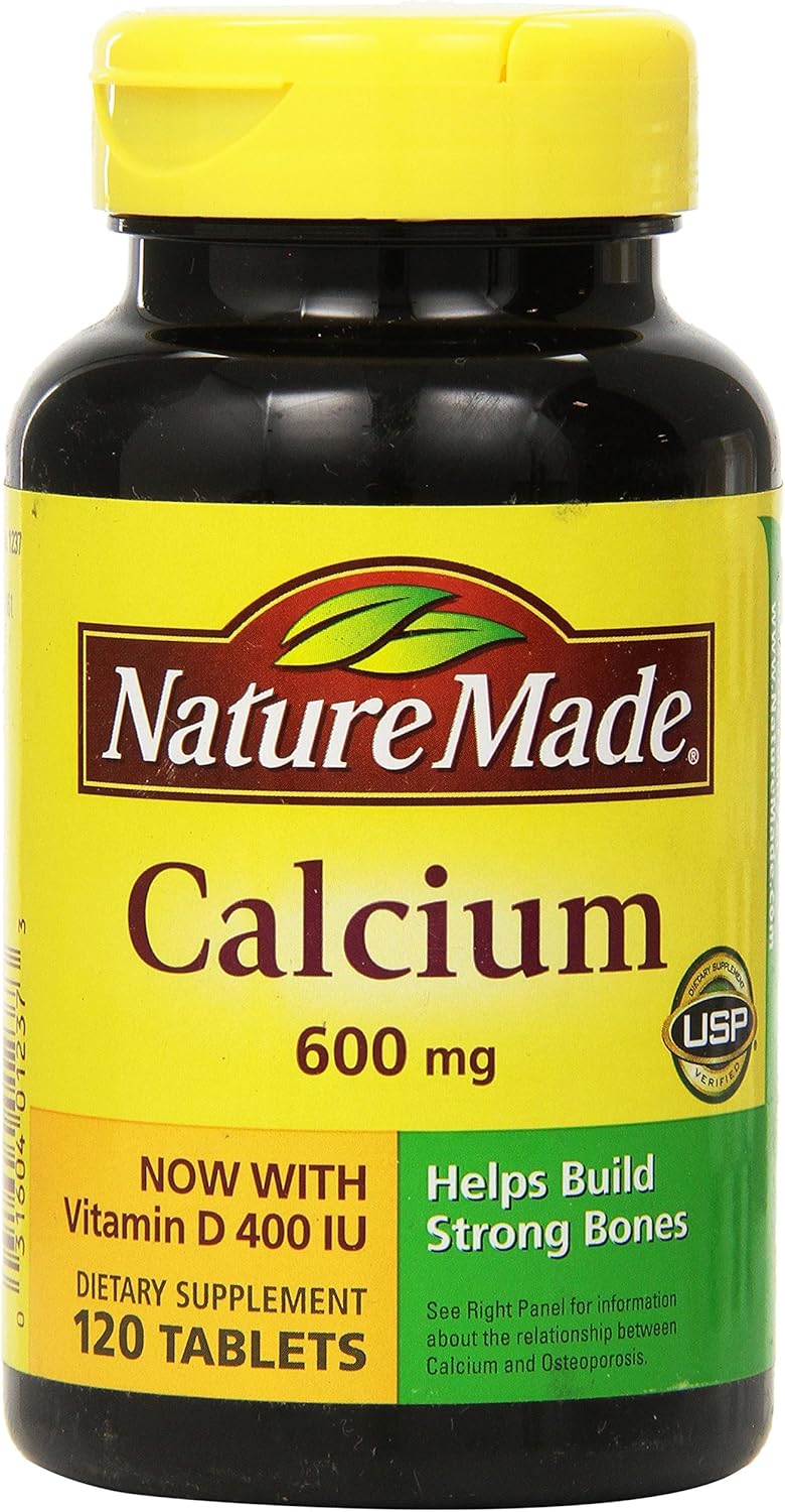 Nature Made Calcium 600 mg with Vitamin D3, Dietary Supplement for Bone Support, 220 Tablets (pack of 1) - Nirvana Guru