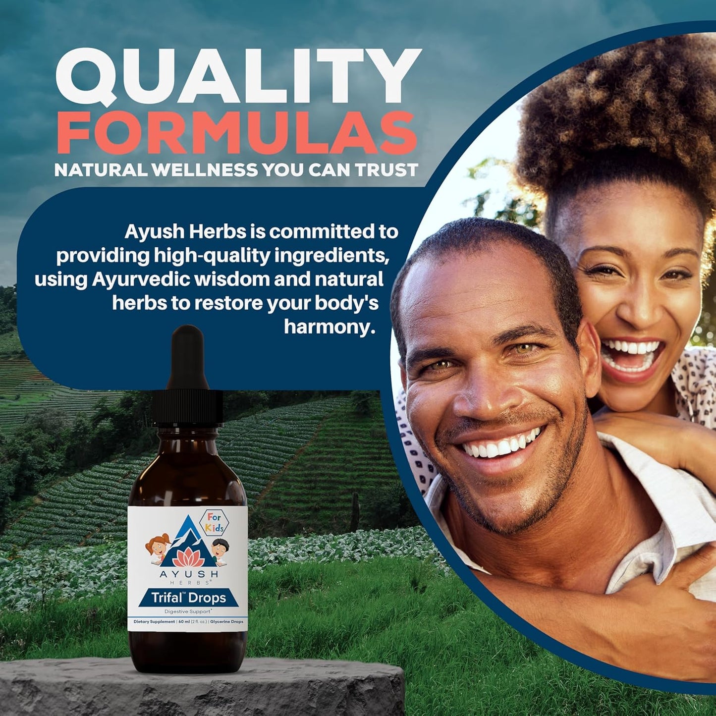 Ayush Herbs Trifal Drops - Digestive & Immune Wellness Booster for Kids, Kids Alcohol Free Digestive Support Drops with Amla for Toddlers, Children - 2 FL Oz Dropper Bottle (80 Servings) Nirvana Guru