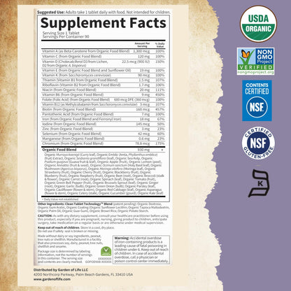 Garden of Life Organics Prenatal Vitamins - 90 Tablets, Prenatal Once Daily Whole Food Vitamins for Women with Folate not Folic Acid, Vitamin D3, Iron, Vegan One a Day Prenatal Multivitamin - Nirvana Guru