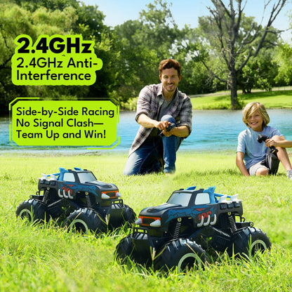 Threeking 1:16 Waterproof Monster Truck Toys RC Cars Amphibious Remote Control Car Trucks 4WD All Terrain Off-Road Pickup Toy for 6 7 8 9 10 11 12 Year Old Boys Girls Kids Gifts Presents Nirvana Guru
